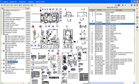 KOMATSU FORKLIFT PARTS 2011