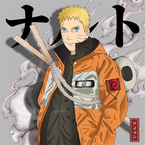 Uzumaki naruto (coloured) with the chopsticks !! The 7th hokage (follow ...