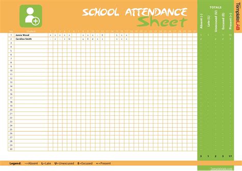 23 Free Printable Attendance Sheet Templates [Word/Excel]