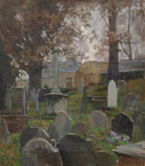 Church Graveyard Painting | Benjamin Haughton Oil Paintings