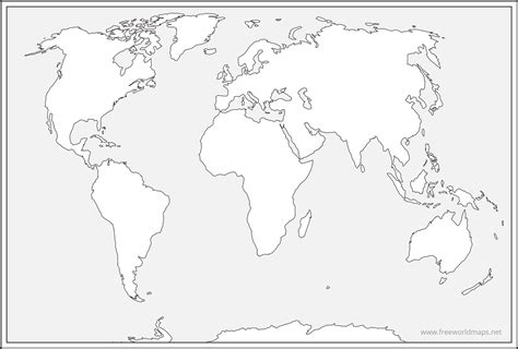 Free printable world maps