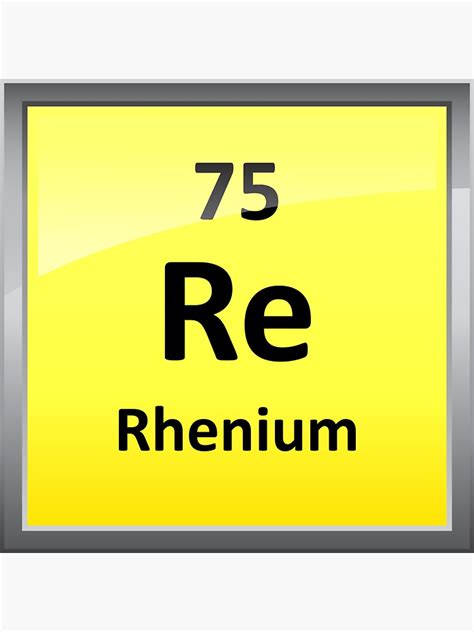 "Rhenium Periodic Table Element Symbol" Sticker for Sale by ...