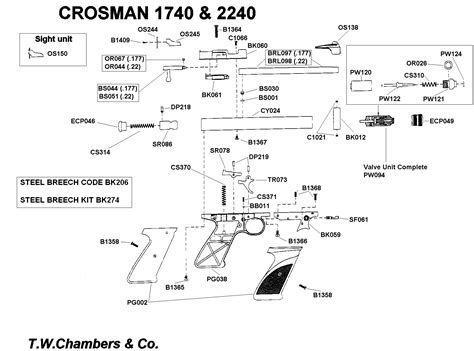 2240 Crosman - Airgun spares | Chambers Gunmakers - Airgun, Shotgun & Rifle spares. Parts for ...