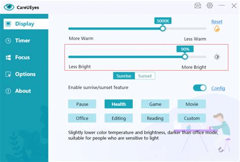 blue light filter for pc - CareUEyes - Best eye protection software