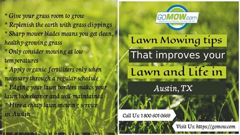 Lawn Mowing tips that improve your lawn and life in Austin - GoMow