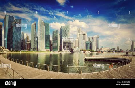 Singapore skyline panorama Stock Photo - Alamy