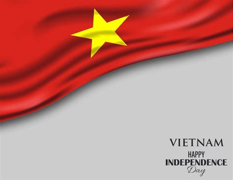 Premium Vector | Vietnam independence day white background and yellow star flag on Vietnam