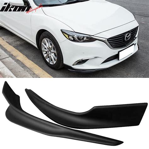 Compatible with 16-17 Mazda 6 Front Bumper Lip Splitter Spoiler Unpainted 2PC - ABS - Walmart ...