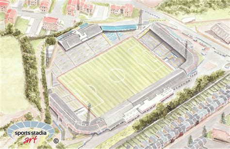 Millwall Fc The Old Den Stadium Art Print By Sports Stadia Art