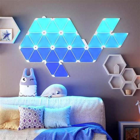 Buy Smart Light Panels, Wall Lamp Smart Ambient Light Board, Triangle Combination, LED Quantum ...