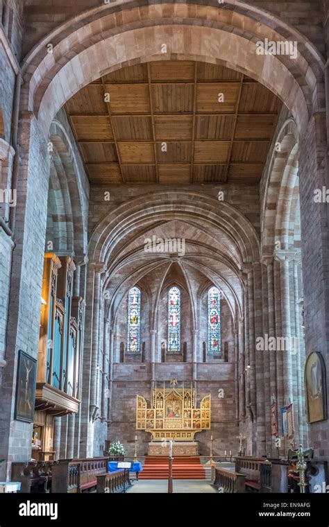 England, Shropshire, Shrewsbury, Abbey interior Stock Photo - Alamy