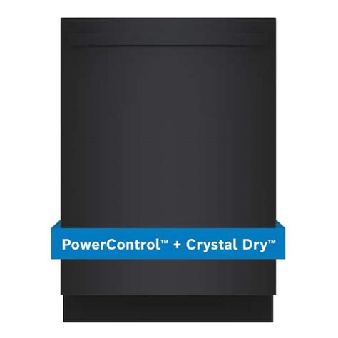 Bosch 800 Series 24 in. Black Top Control Tall Tub Dishwasher with Stainless Steel Tub, 42 dBA ...