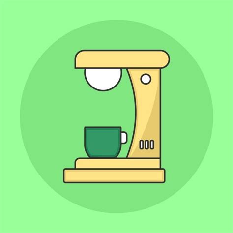 Coffee Maker Vector Hd PNG Images, Minimalist Coffee Maker Flat Icon, Icons Maker, Coffee Icons ...