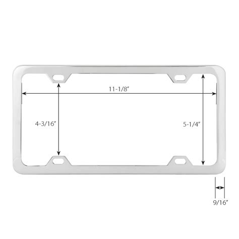 Grand General 60413 Stainless Steel License Plate Frame with 4 Holes License Plate Covers ...