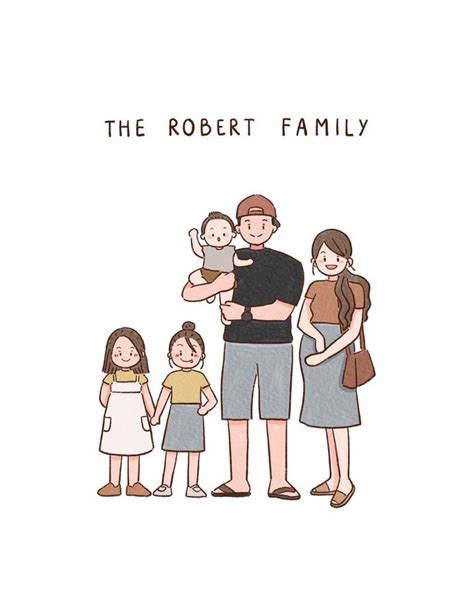 Custom family portrait/ Digital portrait/ Custom illustration/ | Etsy ...