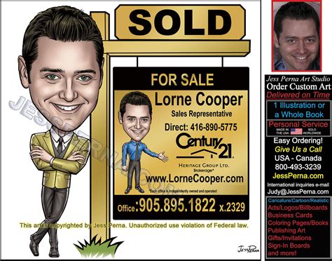 How to Order Ad Cartoons and Caricatures: How to Order a Sold Sign
