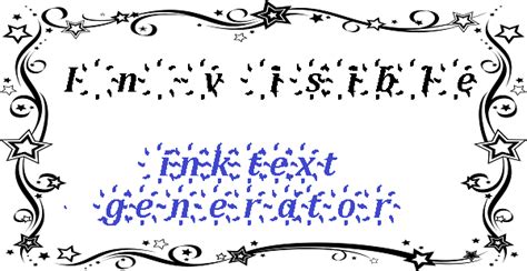 Invisible ink text generator - Psfont tk