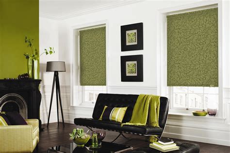 15 Inspirations Green Roller Blinds | Curtain Ideas