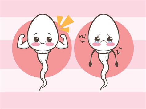 cute healthy and unhealthy sperm cells. cartoon 4239135 Vector Art at Vecteezy