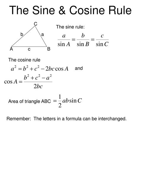 PPT - The Sine & Cosine Rule PowerPoint Presentation, free download ...