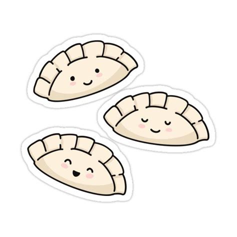 Cute Dumpling Faces Stickers Sticker by mongolife | Pegatinas bonitas, Pegatinas kawaii ...