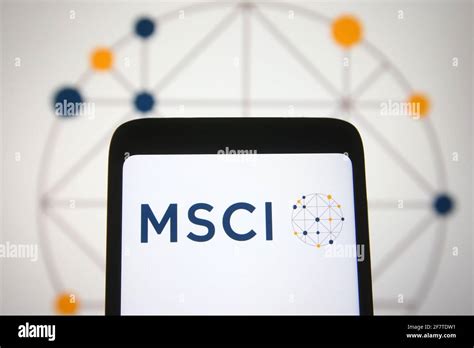 In this photo illustration the MSCI logo of an US finance company is ...