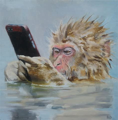 Media Monkey Oil Painting Print - Etsy