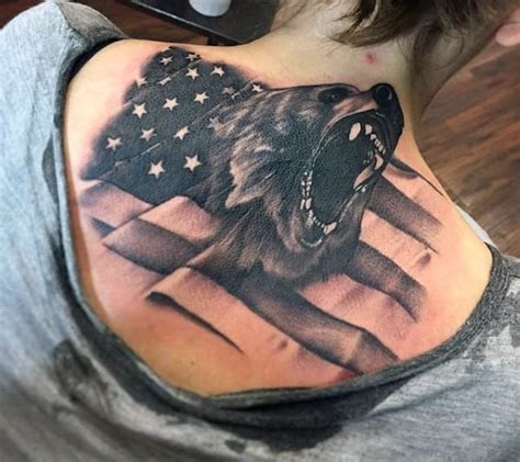 80 California Bear Tattoo Designs For Men - Grizzly Ink Ideas