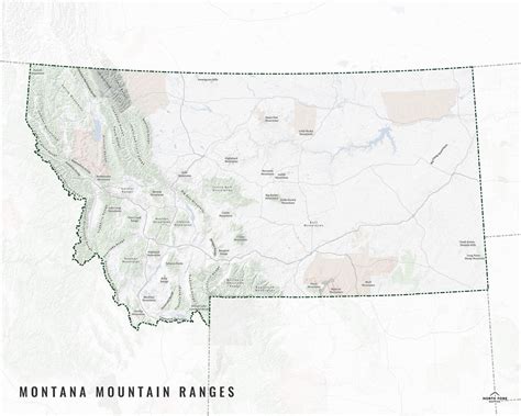 Mountain Ranges In Montana Map - Allyce Maitilde