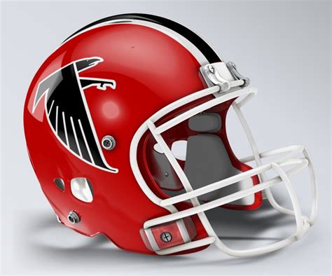 Atlanta Falcons Throwback Helmet | Atlanta falcons helmet, Football ...