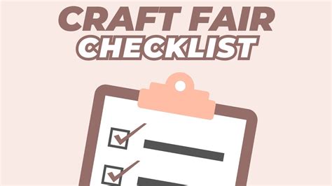 Craft Fair Prep - Using a Checklist - YouTube