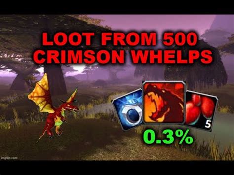 500 CRIMSON WHELPLINGS WOW CLASSIC TINY CRIMSON WHELPLING & FLAME SACK GOLD FARM - YouTube