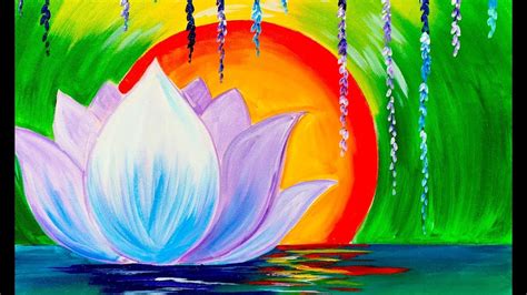 Zen Lotus flower step by step for Beginners Acrylic Tutorial | Lotus flower art, Lotus flower ...