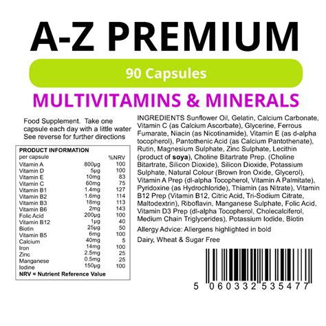 Multivitamin A to Z Premium - (30 Capsules) - Zoom Health