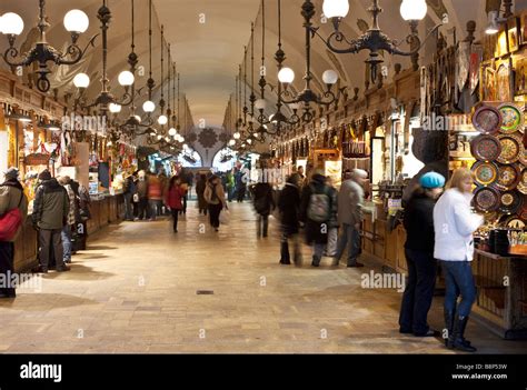 Inside the Cloth Hall (Sukiennice). Rynek Glowny, Krakow, Poland Stock Photo - Alamy