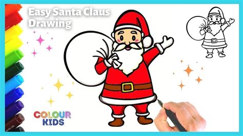 Santa Drawing For Kids