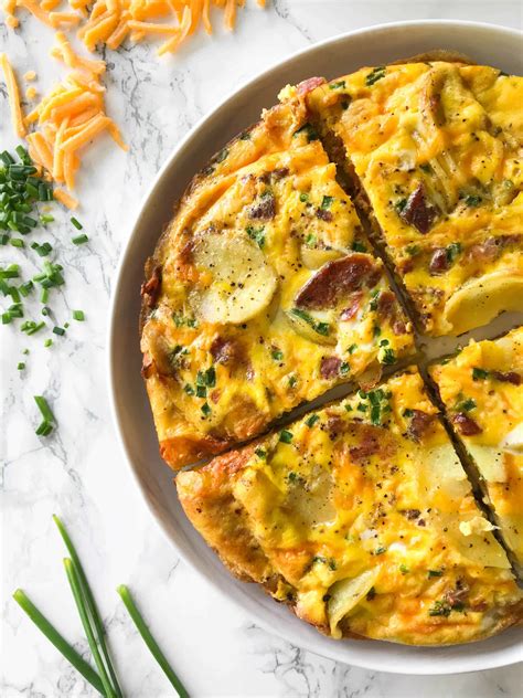 Inspiralized: Bacon, Egg and Cheese Frittata with Spiralized Potatoes