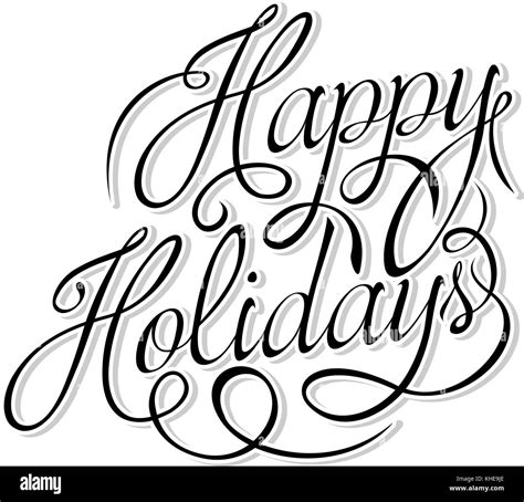 Happy Holidays text Stock Vector Image & Art - Alamy