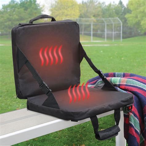 The Rechargeable Massaging Heated Stadium Seat - Hammacher Schlemmer ...