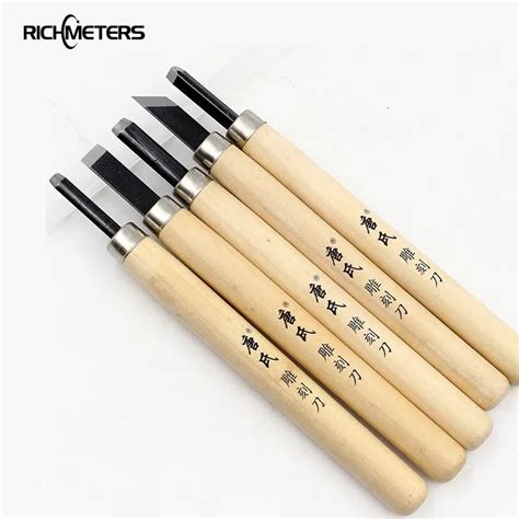 5pcs Woodcut Scorper Hand Wood Carving Engraving Knife Tool Set Carved Wooden Cutter Woodworking ...