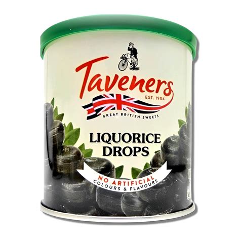 Taveners Liquorice Drops - Imported Black Licorice Drops Candy from ...