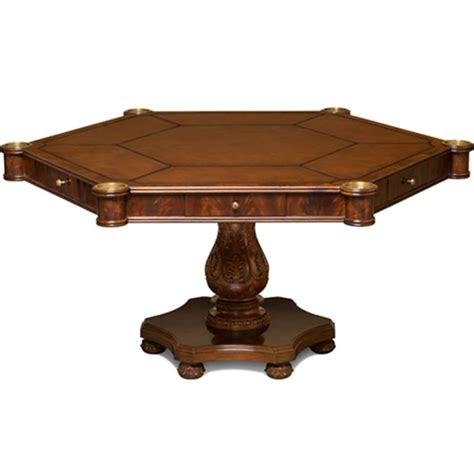 Board Game Table, Table Games, Game Tables, Hand Tooled Leather, Leather Tooling, Leather Top ...