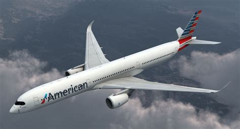 Airbus A350-1000 American Airlines Rigged 3D Модель 3D Модель $199 ...