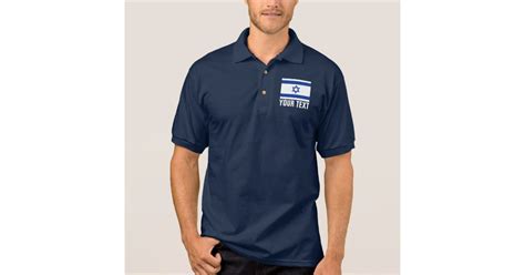 Israelian flag of Israel custom polo shirts | Zazzle