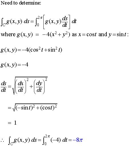 Line Integral of a Scalar Field