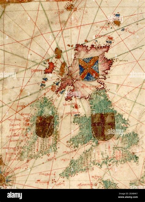 Nautical chart of Mediterranean area, including Europe with British ...