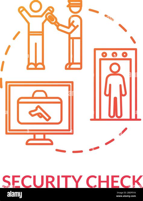 Airport security check concept icon. Passengers and luggage scanning idea thin line illustration ...