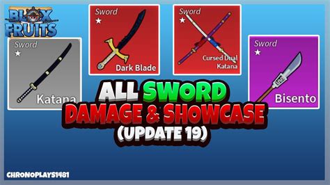 All Sword Damage and Showcase [600 Mastery] - Blox Fruits Update 19 Valentine - YouTube