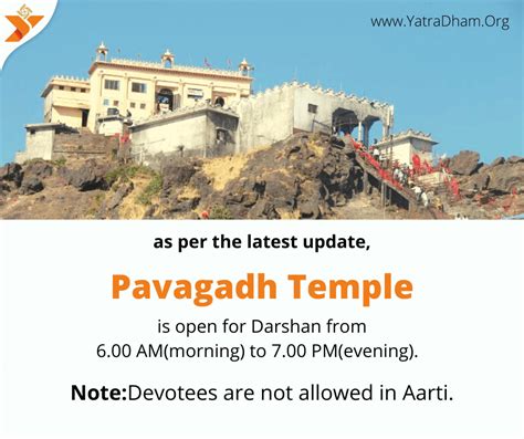 Pavagadh Temple Timings and Ropeway Timings - YatraDham