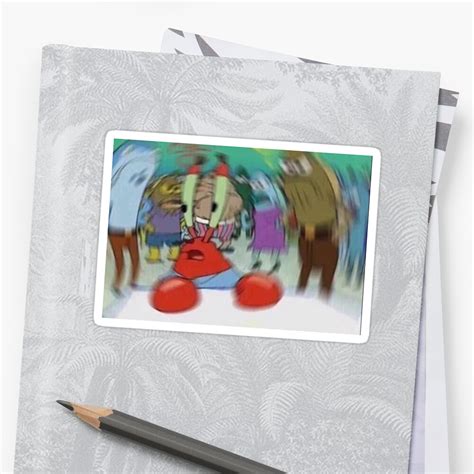 "iconic blurry mr krabs meme" Sticker by afirelob | Redbubble